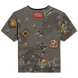 Dolce & Gabbana Grey T-Shirt With Map Print