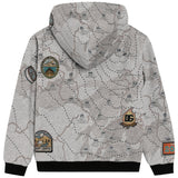 Dolce & Gabbana Grey Map-Print Melange Hoodie