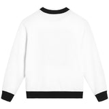 Dolce & Gabbana Black & White Majolica Embroidery Sweatshirt