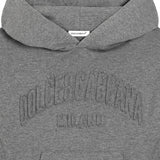 Dolce & Gabbana Grey Embroidered-Logo Hoodie