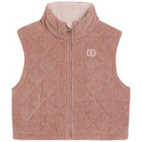 Dolce & Gabbana Peach Quilted Corduroy Coat