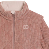 Dolce & Gabbana Peach Quilted Corduroy Coat