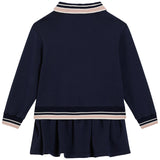 Dolce & Gabbana Navy Sweatshirt Dress With Crest Logo