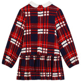 Dolce & Gabbana Red & Navy Tartan Jersey Dress