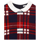 Dolce & Gabbana Red & Navy Tartan Jersey Dress