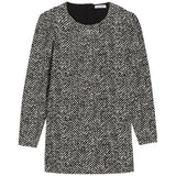 Dolce & Gabbana Black Inerlock Dress With Chevron Print