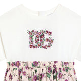 Dolce & Gabbana Ivory & Pink Floral Poplin Dress