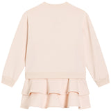 Dolce & Gabbana Peach Ruffled Hem Sweatshirt Dress