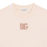 Dolce & Gabbana Peach Ruffled Hem Sweatshirt Dress