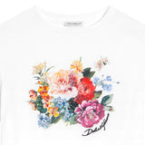 Dolce & Gabbana White Colourful Floral Print T-Shirt