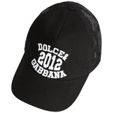 Dolce & Gabbana Black Twill & Mesh Dg Logo Cap