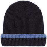 Dolce & Gabbana Navy Wool Knit Varsity Beanie