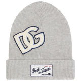 Dolce & Gabbana Grey Knit Beanie With Dg Logo