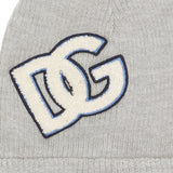 Dolce & Gabbana Grey Knit Beanie With Dg Logo