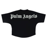 Palm Angels Black Logo Print Crop Top