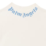Palm Angels White Neck Logo Regular T-Shirt
