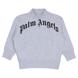 Palm Angels Grey Logo Print Sweatshirt