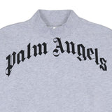 Palm Angels Grey Logo Print Sweatshirt