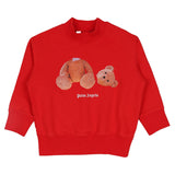 Palm Angels Red Graphic Bear Print Sweatshirt