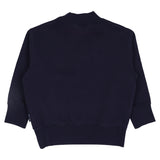 Palm Angels Navy Mock-Neck Logo Sweatshirt