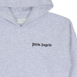 Palm Angels Grey Cotton Logo Hoodie