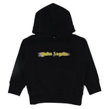 Palm Angels Black Cotton Hoodie With Blurred Logo