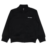 Palm Angels Black Logo-Detail Zip-Up Jacket