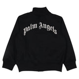 Palm Angels Black Logo-Detail Zip-Up Jacket