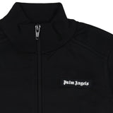 Palm Angels Black Logo-Detail Zip-Up Jacket