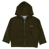 Palm Angels Green Hoodie Jacket With Signature Logo Patch