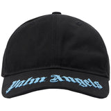 Palm Angels Black Gothic Logo Cap