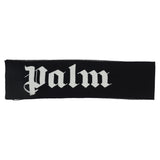 Palm Angels Black Scarf With Logo
