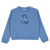 Palm Angels Blue Spray Bear Sweatshirt