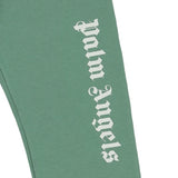 Palm Angels Green Brand Logo Joggers