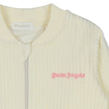 Palm Angels White Corduroy Track Jacket
