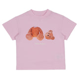 Palm Angels Pink Bear Graphic Print T-Shirt