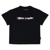 Palm Angels Black Blurred Logo T-Shirt