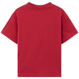 Palm Angels Red T-Shirt With Logo Print On Neck
