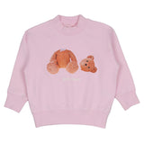 Palm Angels Pink Bear Motif Crewneck Sweatshirt