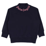 Palm Angels Navy Bold Neck Logo Sweatshirt