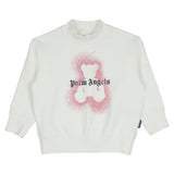 Palm Angels White Spray Bear Sweatshirt