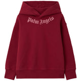 Palm Angels Maroon Neck Logo Hoodie