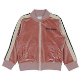 Palm Angels Pink Zip-Up Logo Jacket With Side Stripes