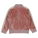 Palm Angels Pink Zip-Up Logo Jacket With Side Stripes
