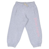 Palm Angels Grey Joggers With Pink Logo