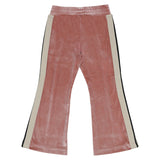 Palm Angels Pink Velour Logo Joggers With Side Stripes