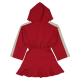 Palm Angels Red Flared Hoodie Dress