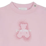Palm Angels Pink Spray Bear Crewneck Sweatshirt