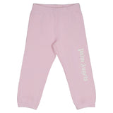 Palm Angels Pink Logo Print Joggers