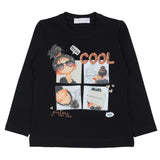 Monnalisa Black Cool Print T-Shirt